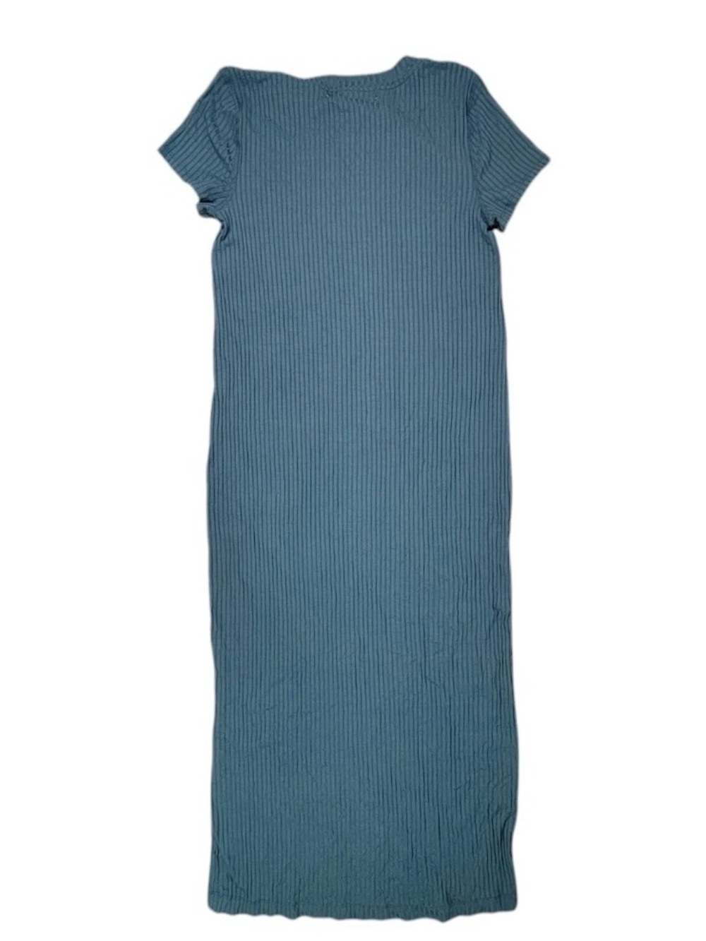 Free people the simone Jenner short sleeve Ribbed sweater blue dress
Size S